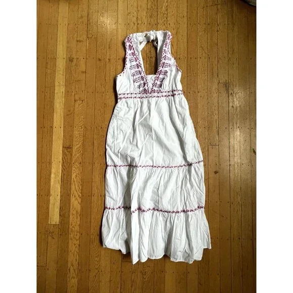 Anthropologie Akemi + Kin White Halter Midi Dress 0 - Picture 7 of 12
